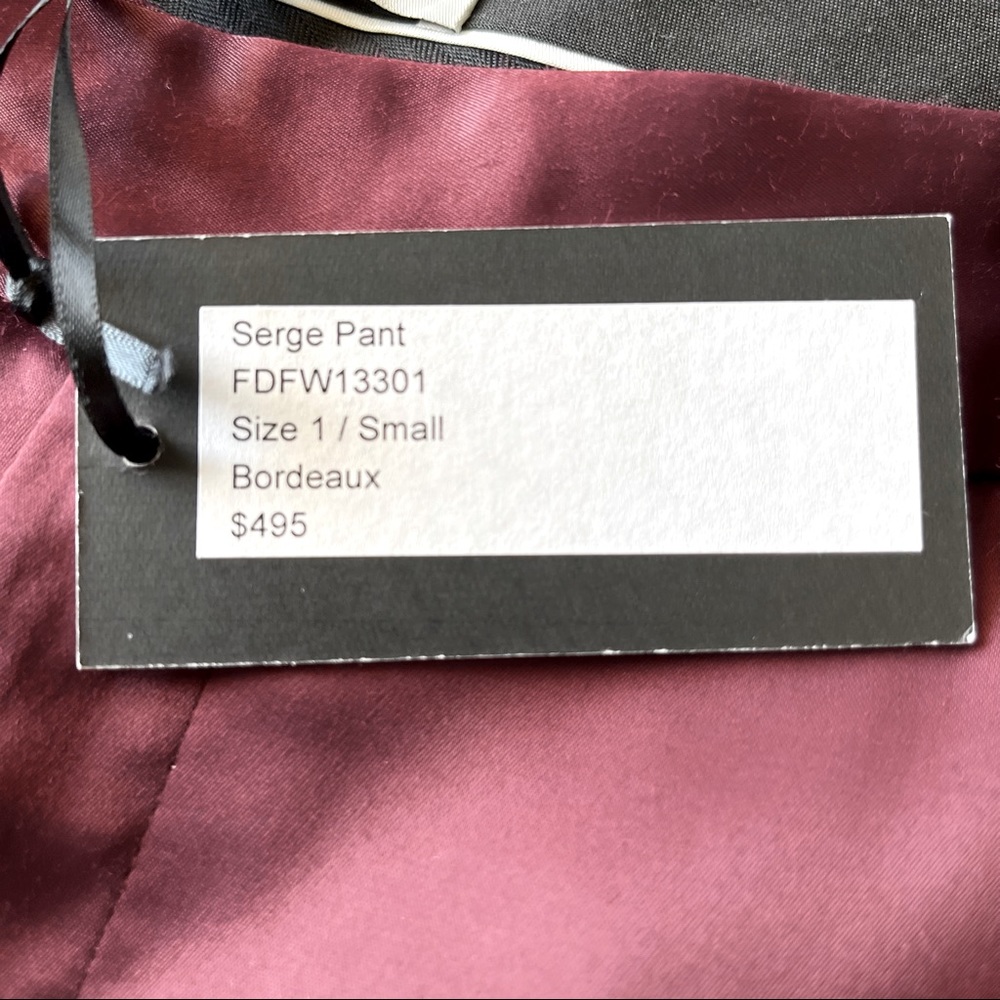 Femmes D’armes Bordeaux Satin Pants - Picture 10 of 10